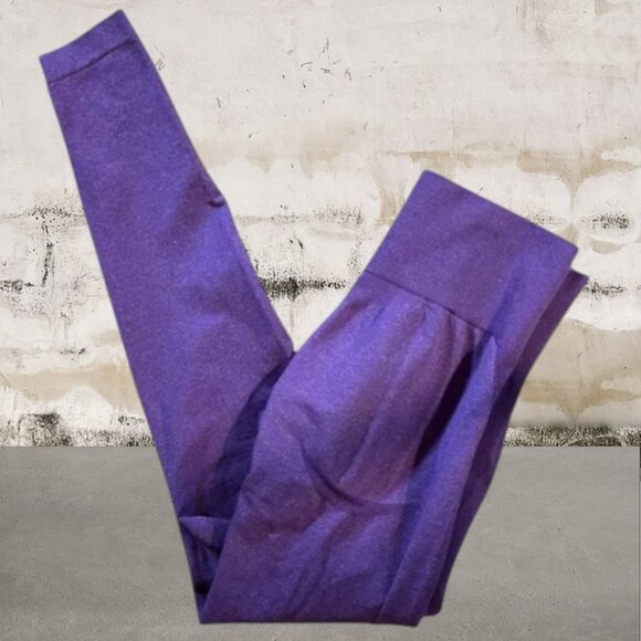 Women's Rich Purple Stretch Leggings for Athleisure - Picture 2 of 2